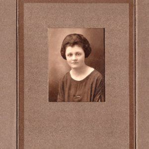 Vintage Black And White Portrait Of Woman In Trifold Holder 2 x 3 Room Decor